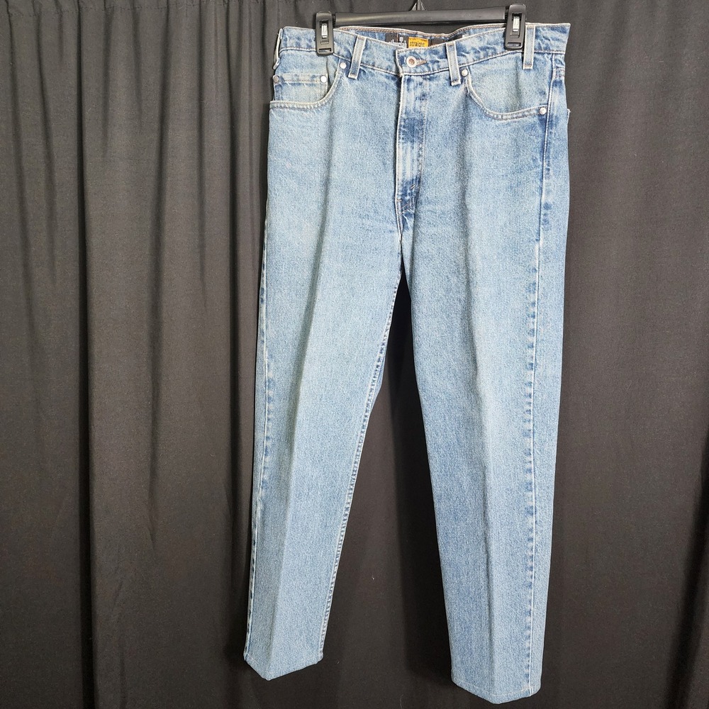 Vintage Levis SilverTab Straight & Narrow Light Wash Jeans Made in USA 34x27